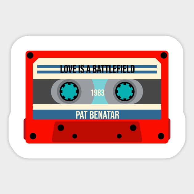 Pat Benatar Classic Cassette Sticker by PowelCastStudio